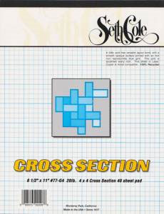 Seth Cole Cross Section 4x4 Grid Graph Paper Pad 40 Sheets 8.5"x11"