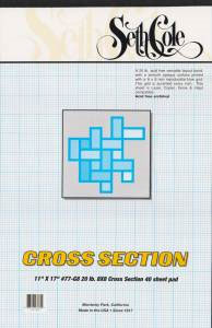 Seth Cole Cross Section 8x8 Grid Graph Paper Pad 40 Sheets 11"x17"