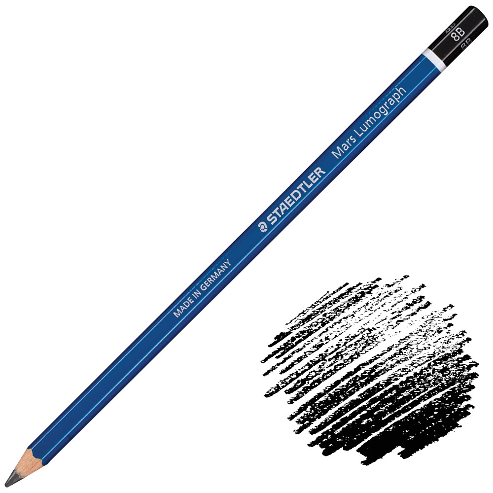 Staedtler Mars Lumograph Graphite Pencil – Graphite (8B 8B 8B 1 (S) Pencil  – Blue (S)