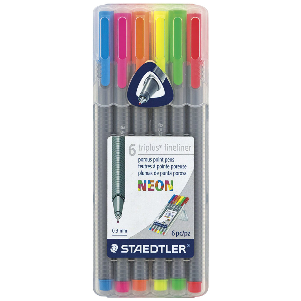 Staedtler Triplus Fineliner Pen 0.3mm 6 Set Neon