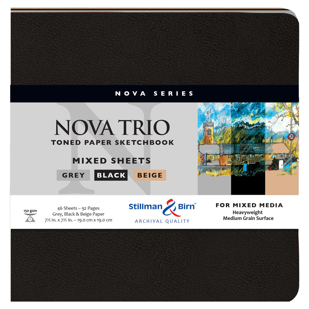 Stillman & Birn Nova Series Toned Trio Softcover Sketchbook 7.5"x7.5" Mixed