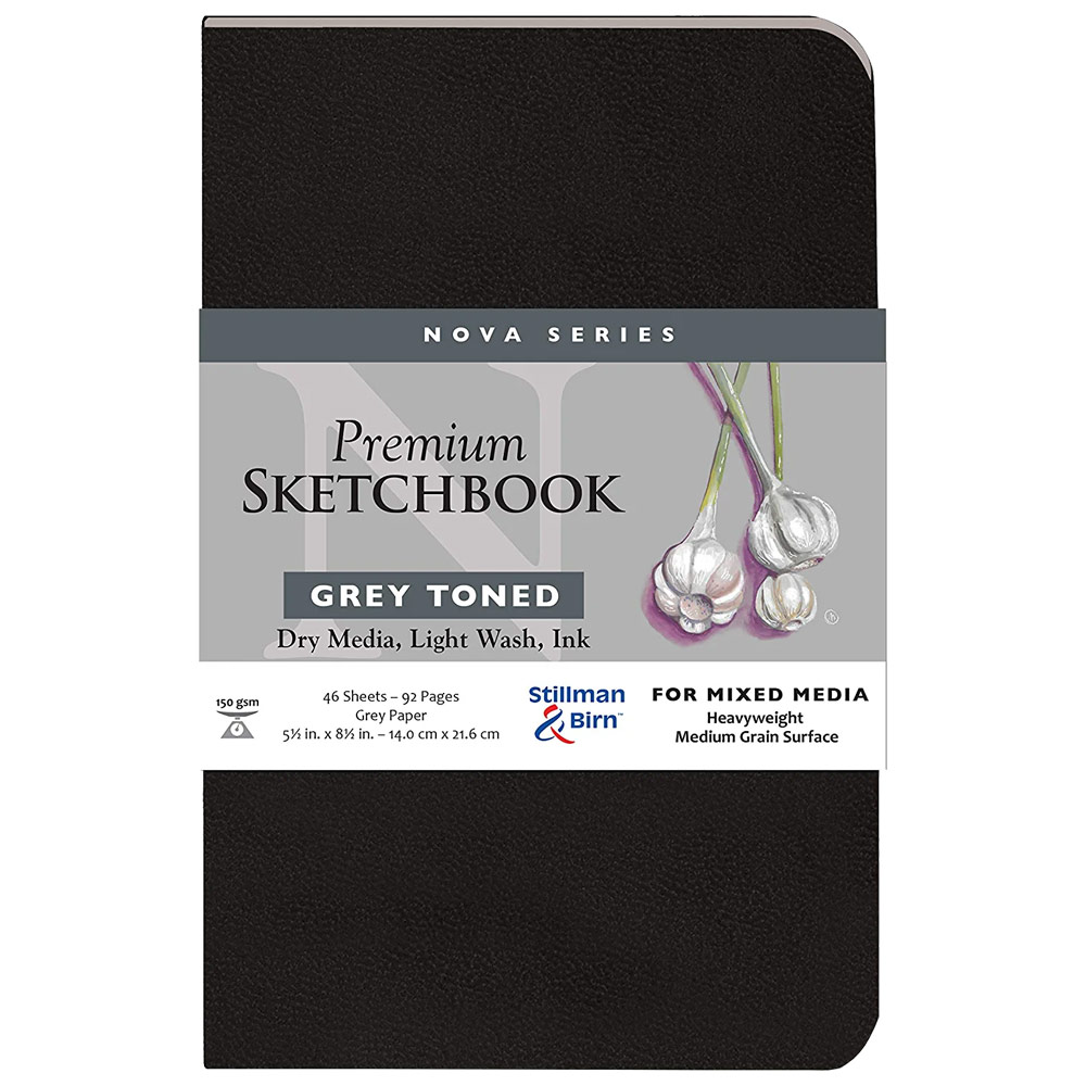 Stillman & Birn Nova Series Toned Softcover Sketchbook 5.5"x8.5" Grey