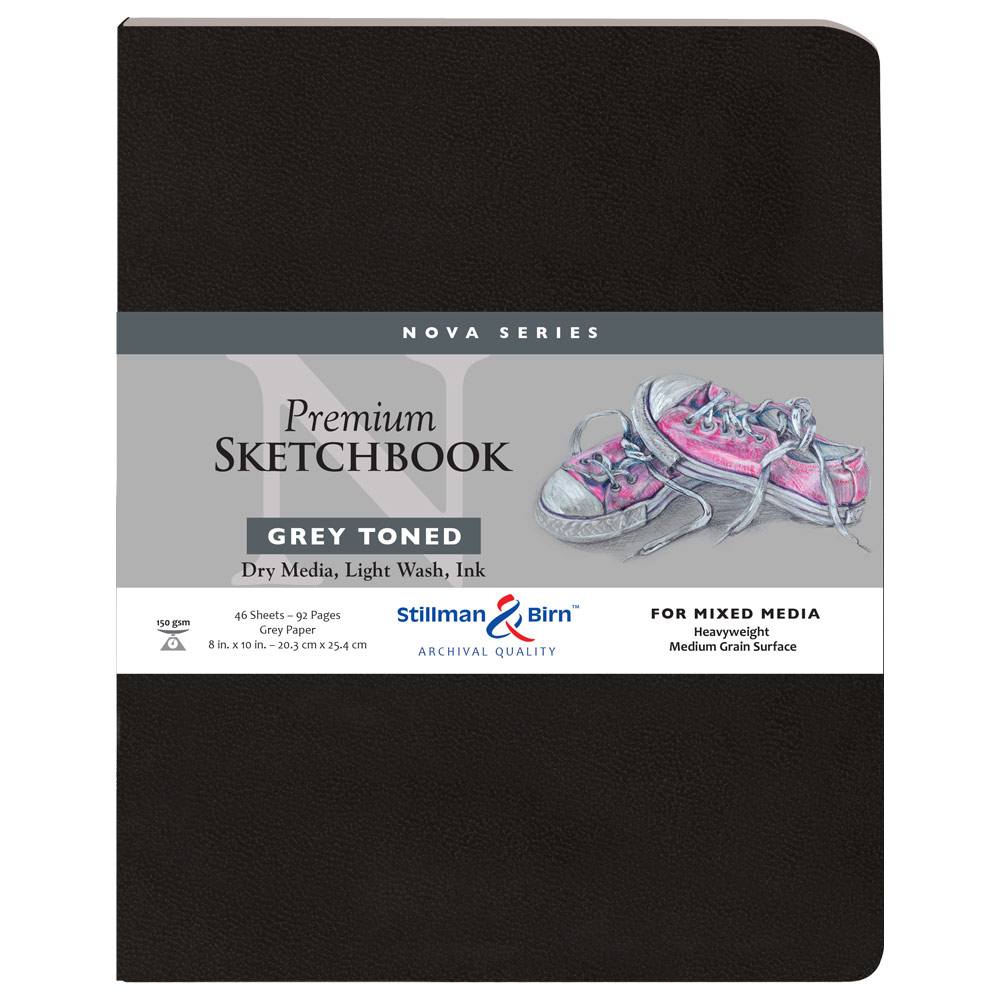 Stillman & Birn Nova Series Toned Softcover Sketchbook 8"x10" Grey