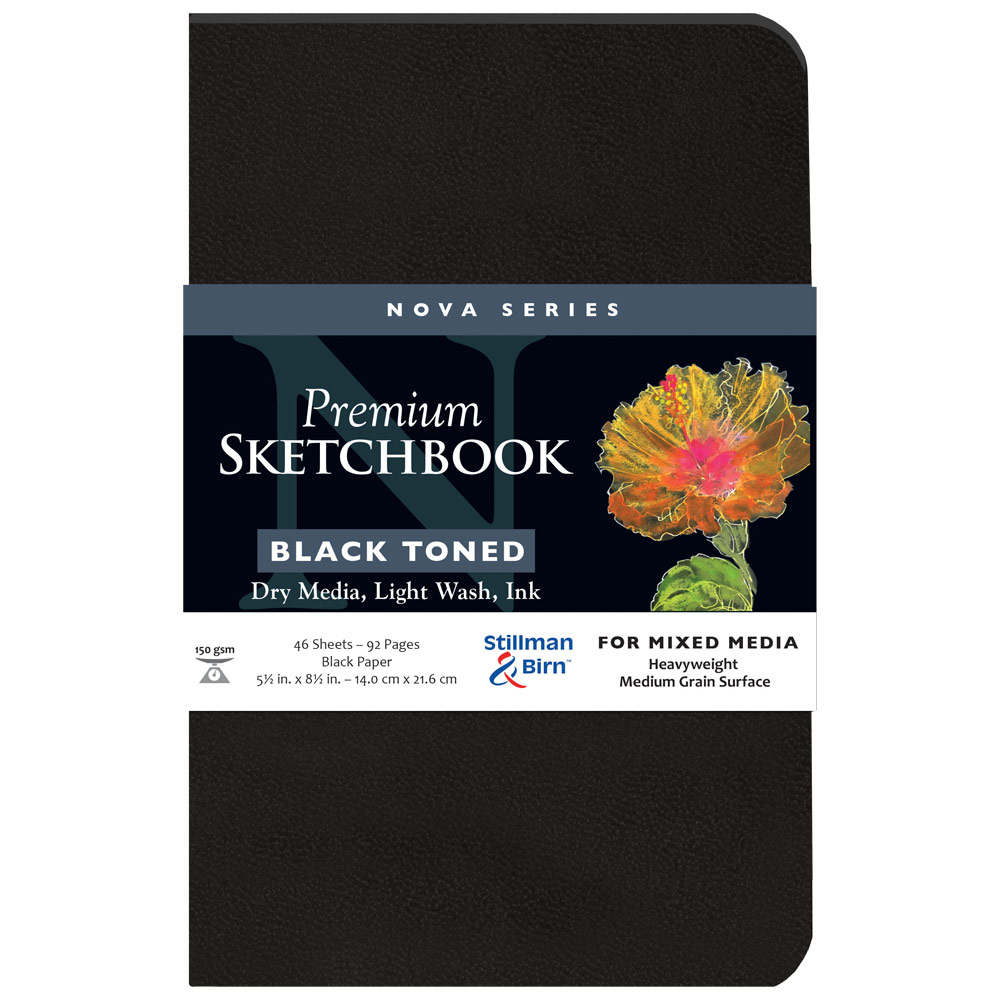 Stillman & Birn Nova Series Toned Softcover Sketchbook 5.5"x8.5" Black