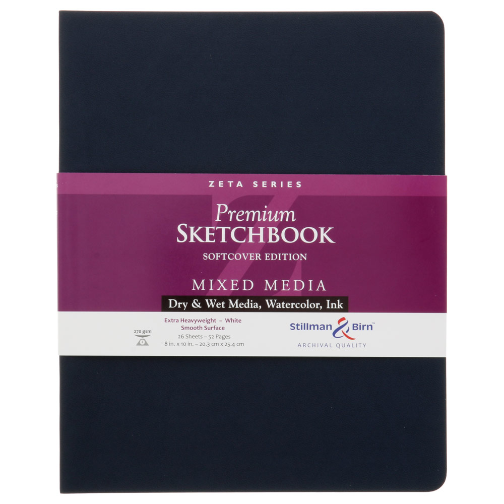 Zeta Series Softcover Sketchbook, Portrait - 8x10