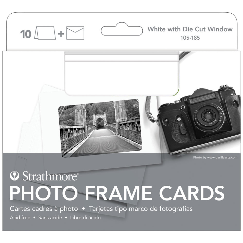Strathmore Photo Frame Card 10 Pack 5"x6-7/8" White