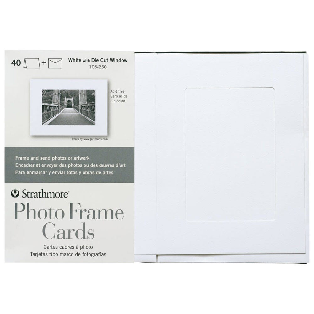 Strathmore Photo Frame Cards 40 Pack 5"x6.875" White