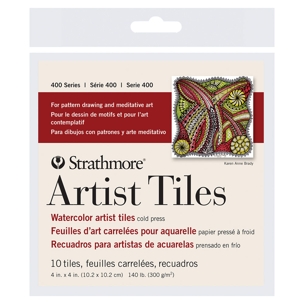 Strathmore 400 Series Artist Tiles Watercolor 10 Sheets 4"x4" Cold Press