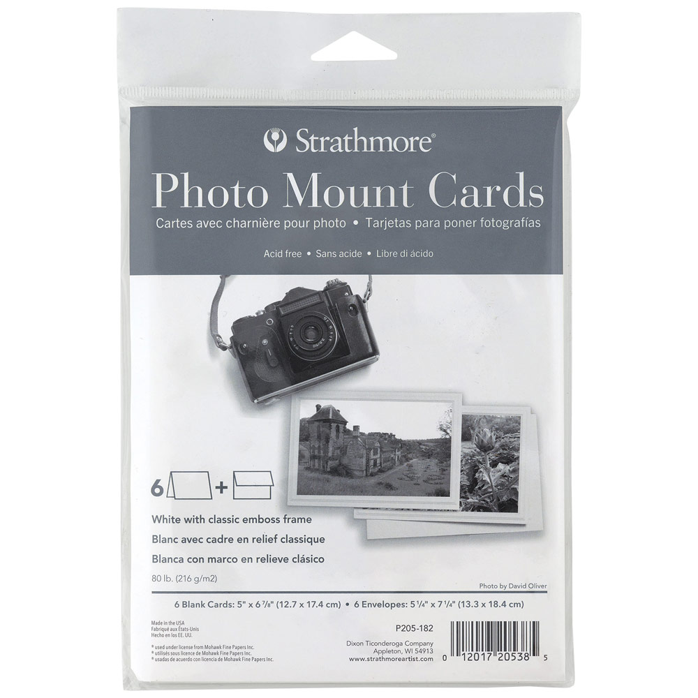Strathmore Embossed Photo Mount Card 6 Pack 5"x6.875" Classic White