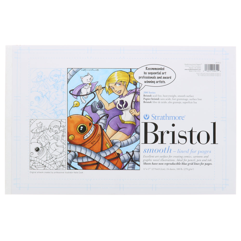 Strathmore 200 Series Bristol Lined Paper Pad 11"x17" Smooth