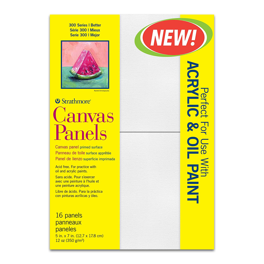 Strathmore 300 Series Canvas Panel 16 Pack 5"x7"