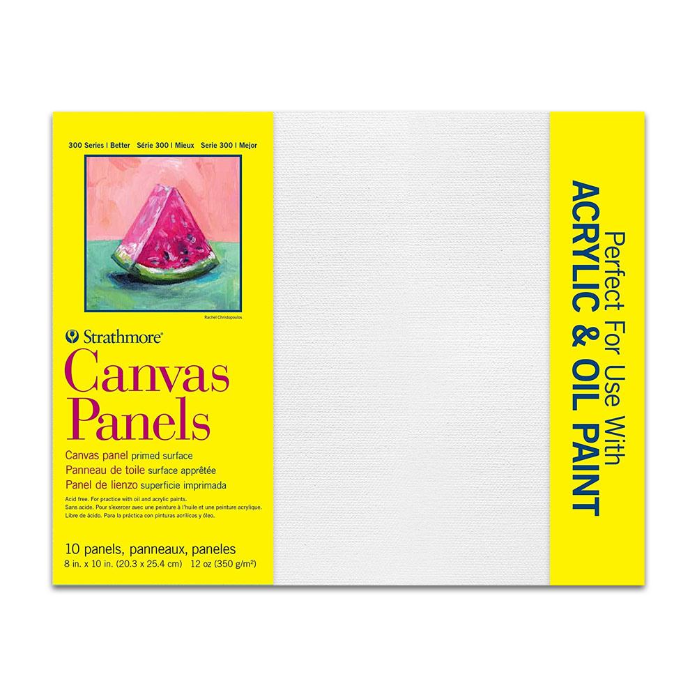 Strathmore 300 Series Canvas Panel 10 Pack 8"x10"