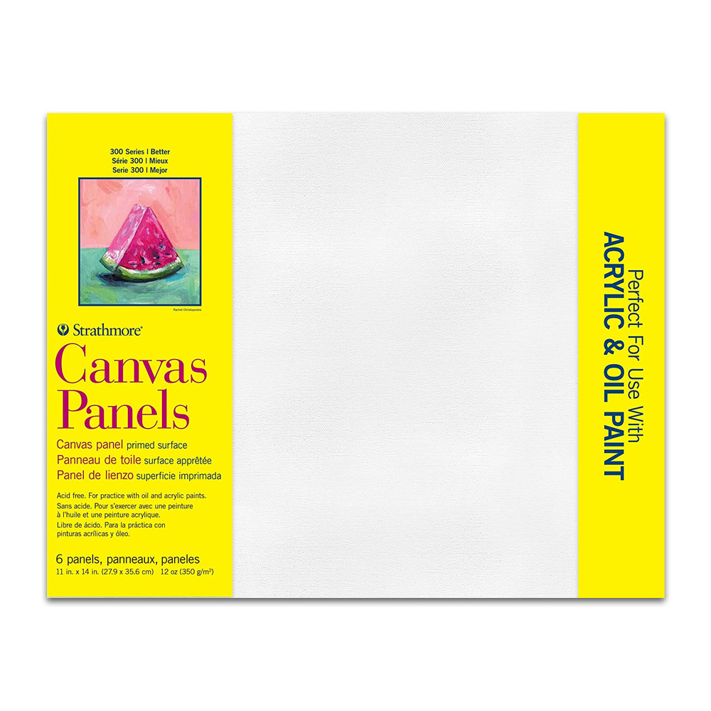 Strathmore 300 Series Canvas Panel 6 Pack 11"x14"