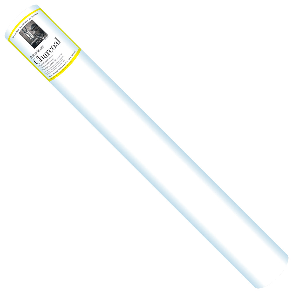 Strathmore 300 Series Charcoal Paper Roll 36"x10yd Natural White