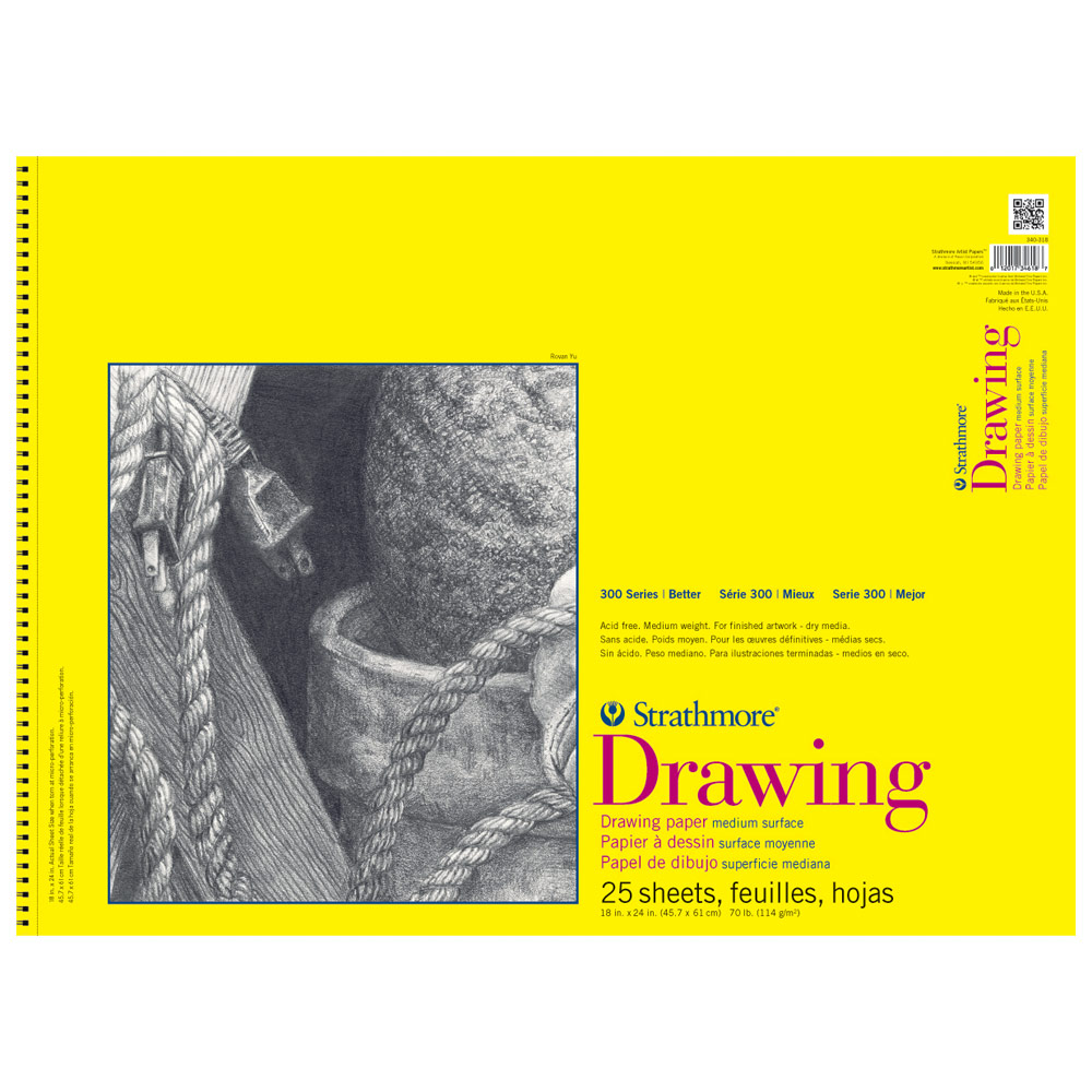 Strathmore 300 Series Drawing Spiral Pad 18" x 24"