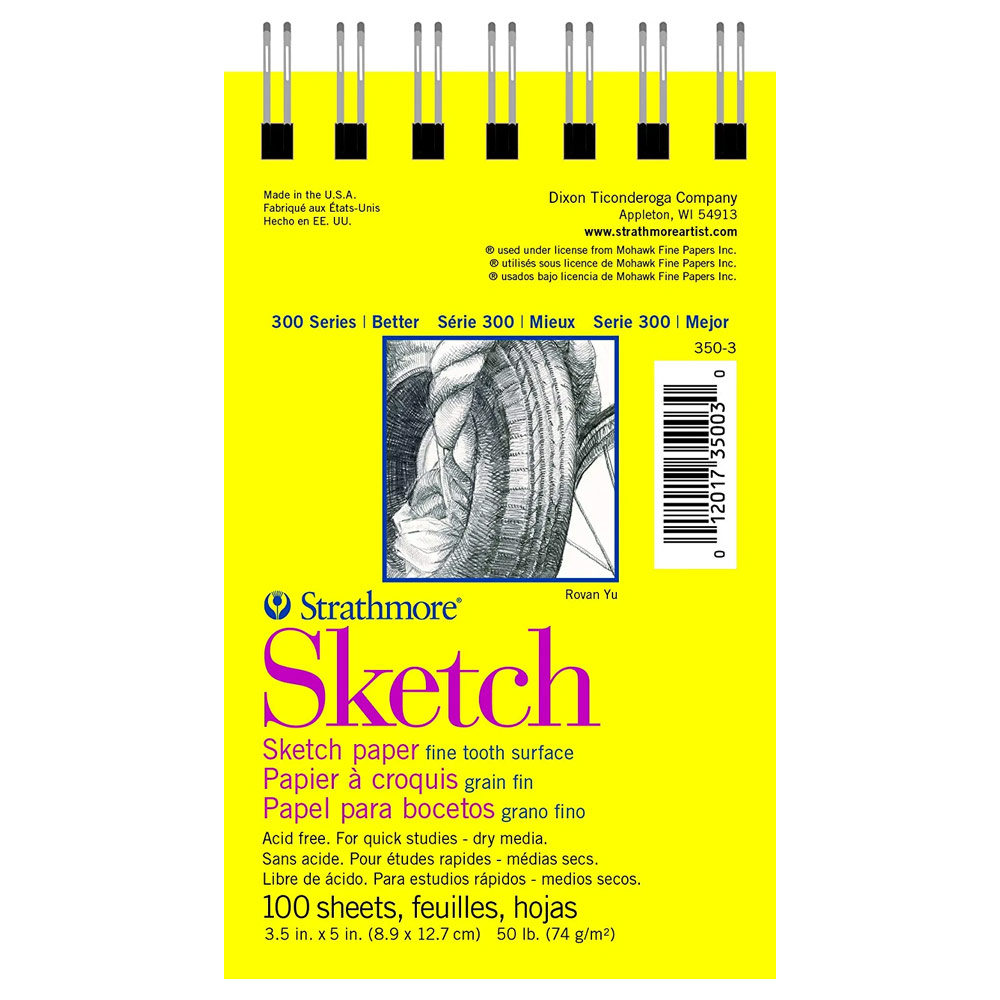 Strathmore 300 Series Sketch Paper Spiral Pad 3.5"x5" Fine