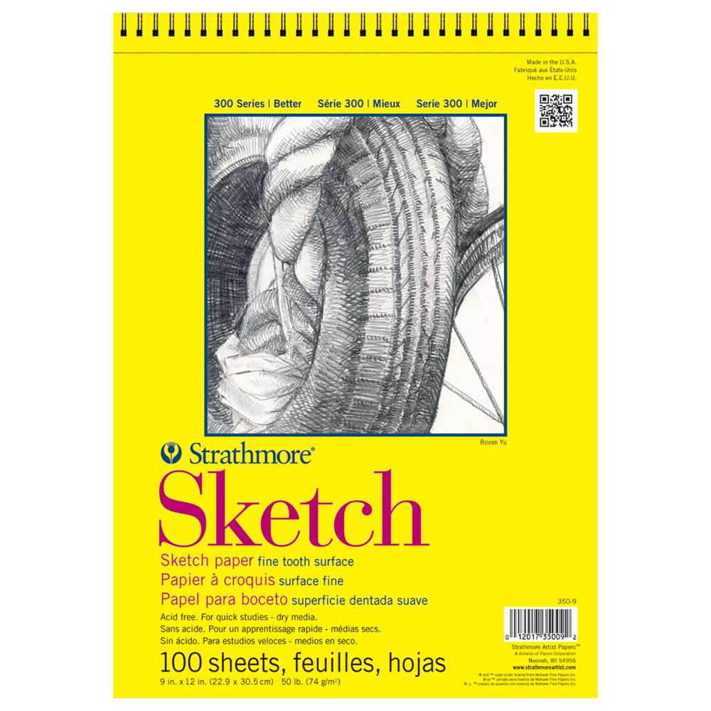 Strathmore 300 Series Sketch Spiral Pad 9" x 12"