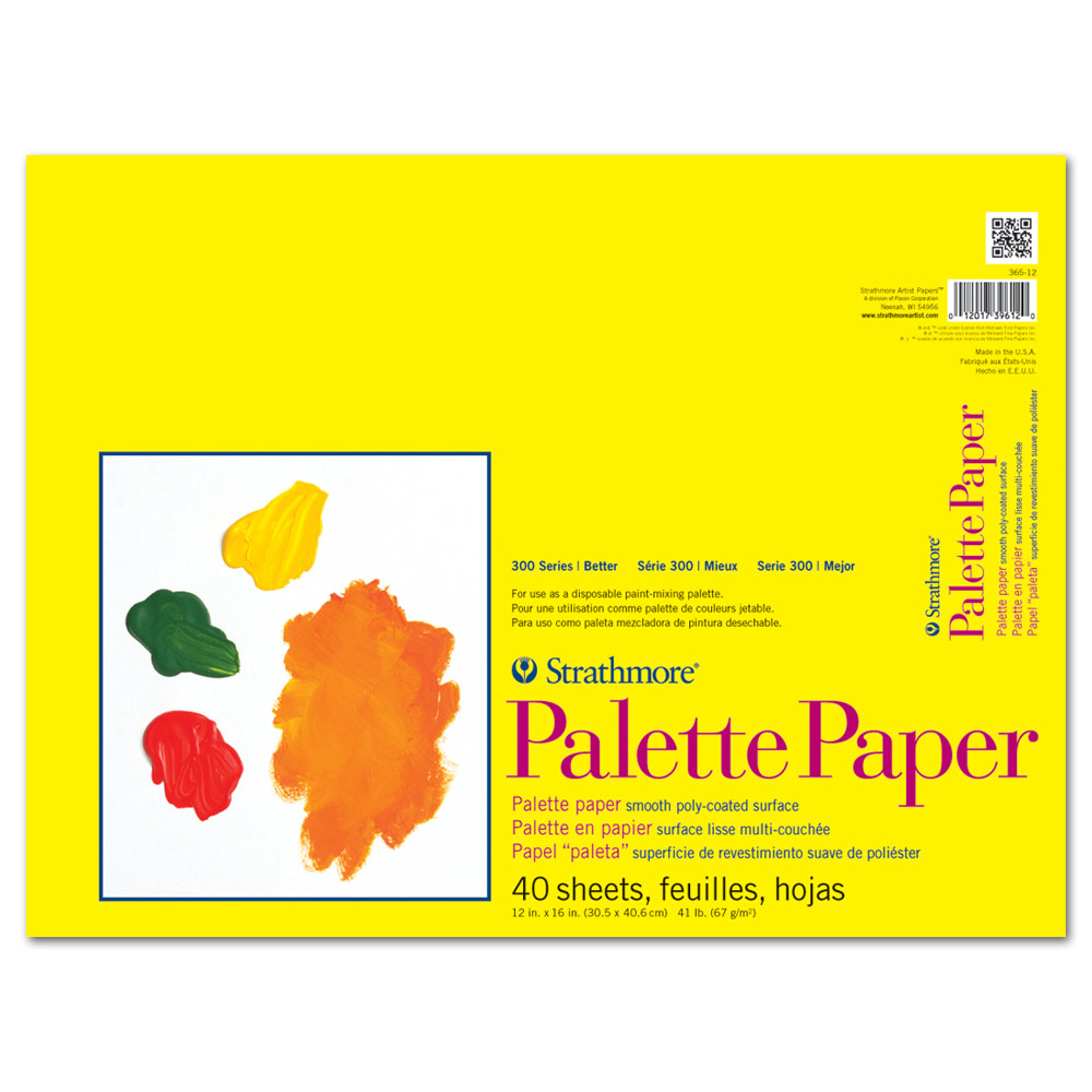Strathmore 300 Series Palette Paper Pad 40 Sheets 12"x16"