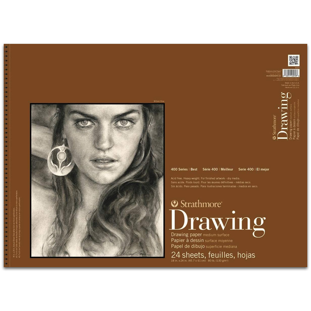 Strathmore 400 Series Recycled Paper Drawing Pad - 18''x 24'', Landscape,  30 Sheets