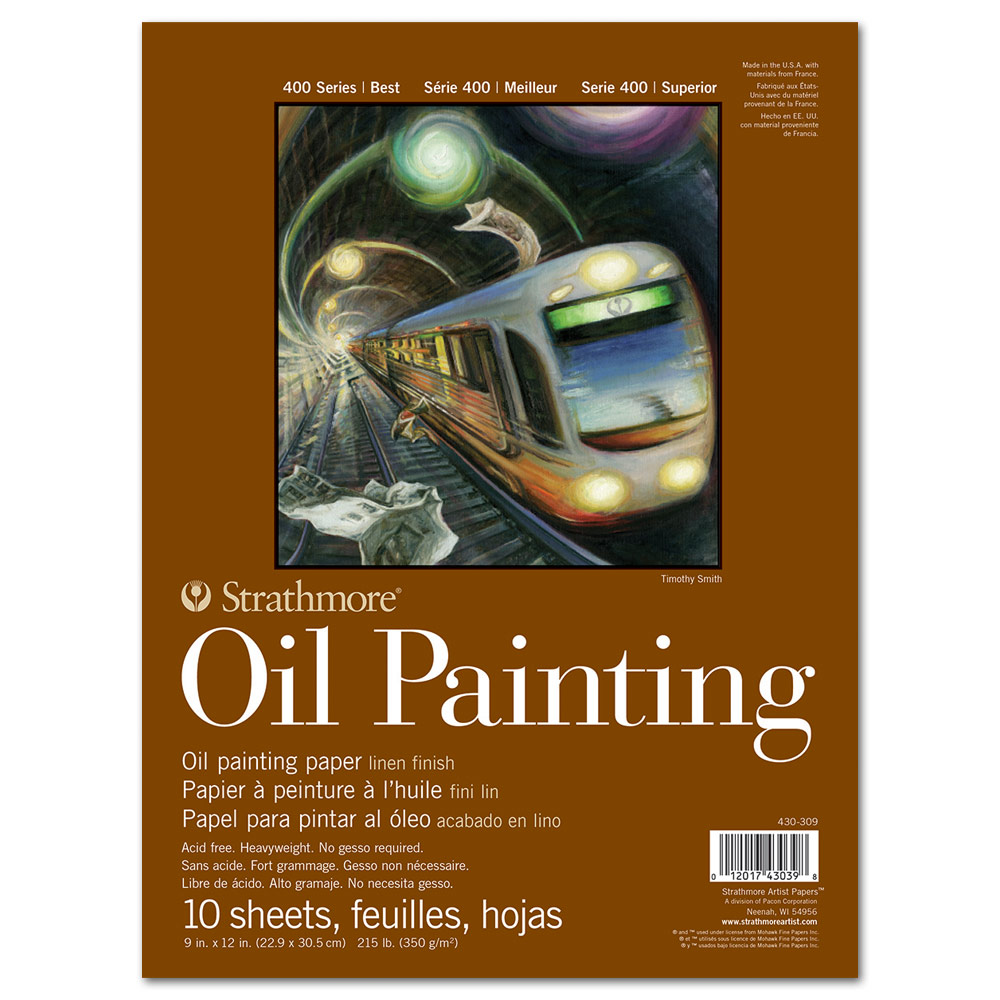 Strathmore 400 Series Oil Painting Heavyweight Paper Pad 10 Sheets 9"x12"