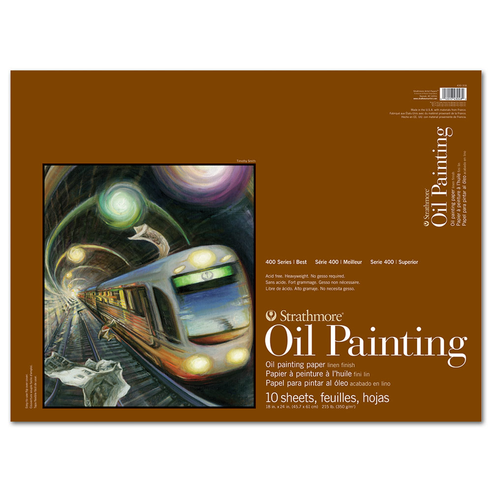 Strathmore 400 Series Oil Painting Heavyweight Paper Pad 10 Sheets 18"x24"