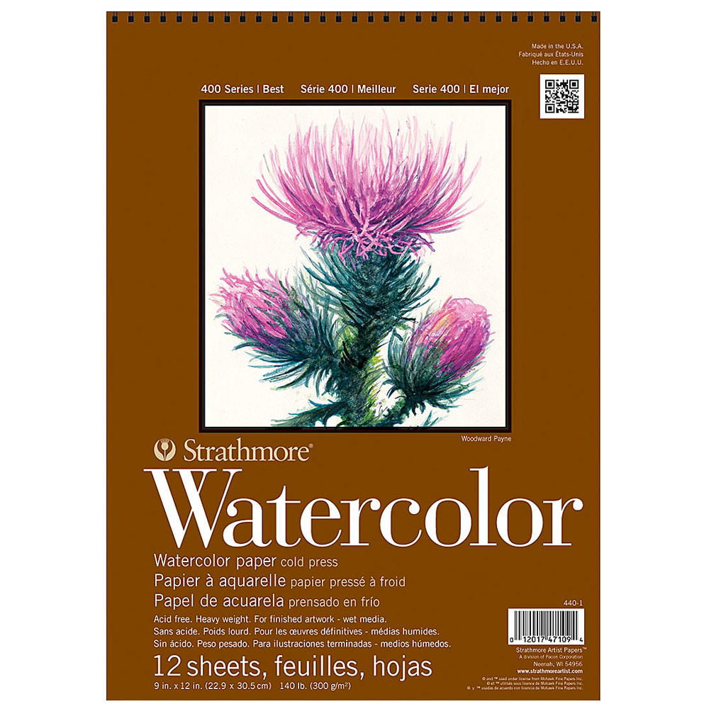 Strathmore 400 Series Watercolor Spiral Pad 9"x12" Cold Press