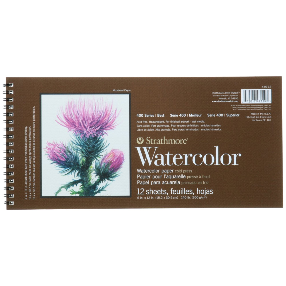Strathmore 400 Series Watercolor Spiral Pad 6"x12" Cold Press