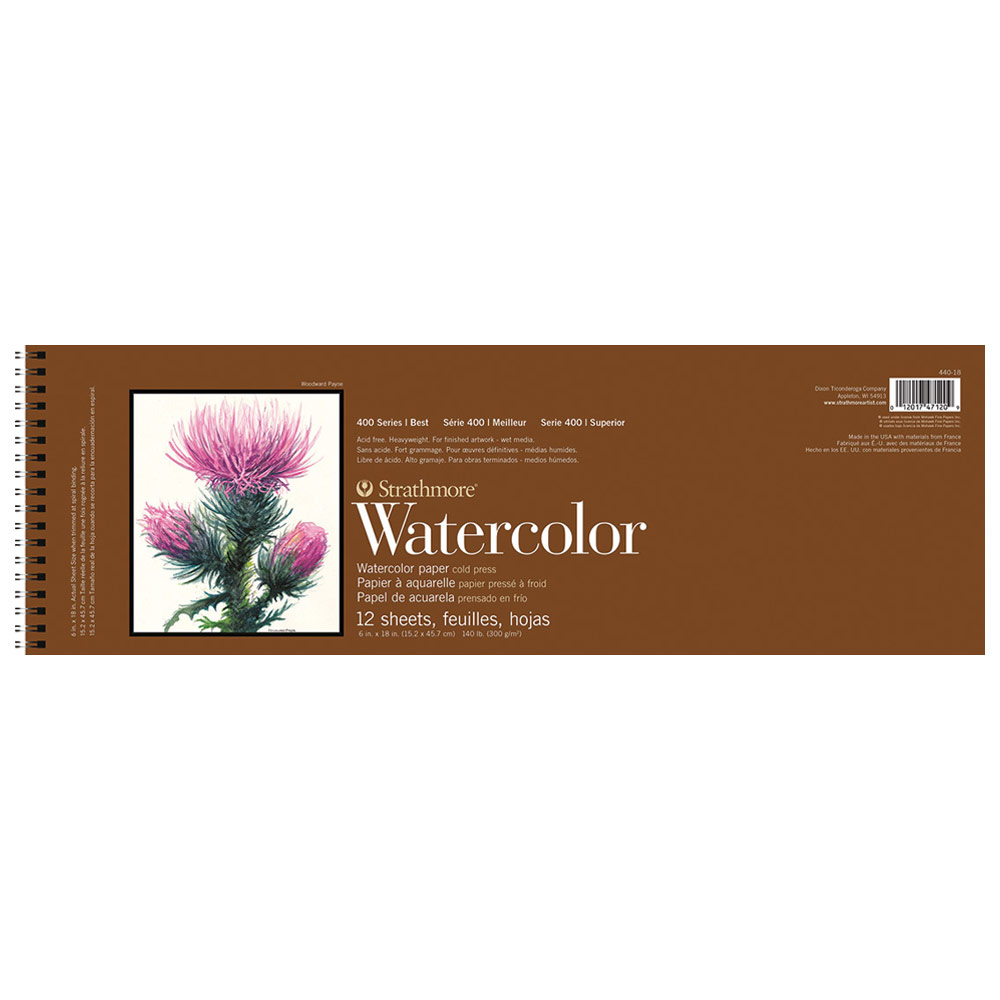 Strathmore 400 Series Watercolor Spiral Pad 6"x18" Cold Press