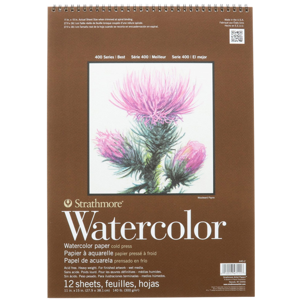 Strathmore 400 Series Watercolor Spiral Pad 11"x15" Cold Press