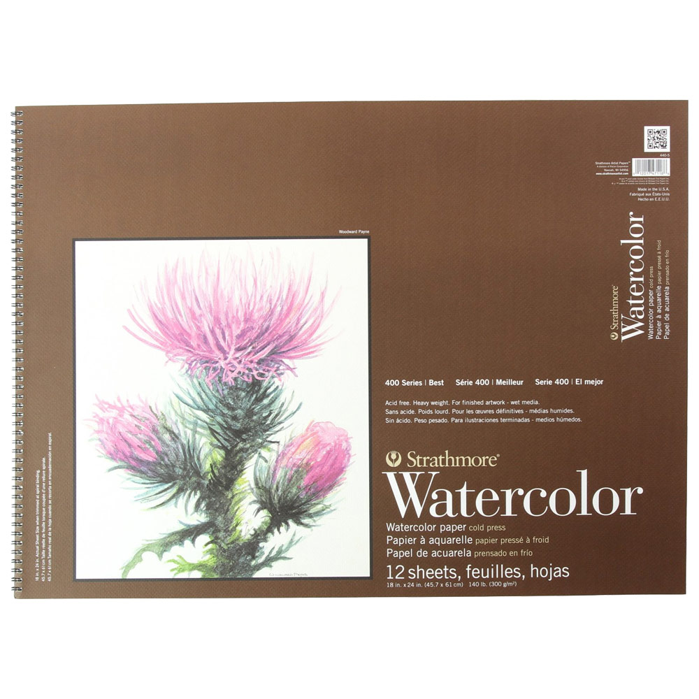 Strathmore 400 Series Watercolor Spiral Pad 18"x24" Cold Press