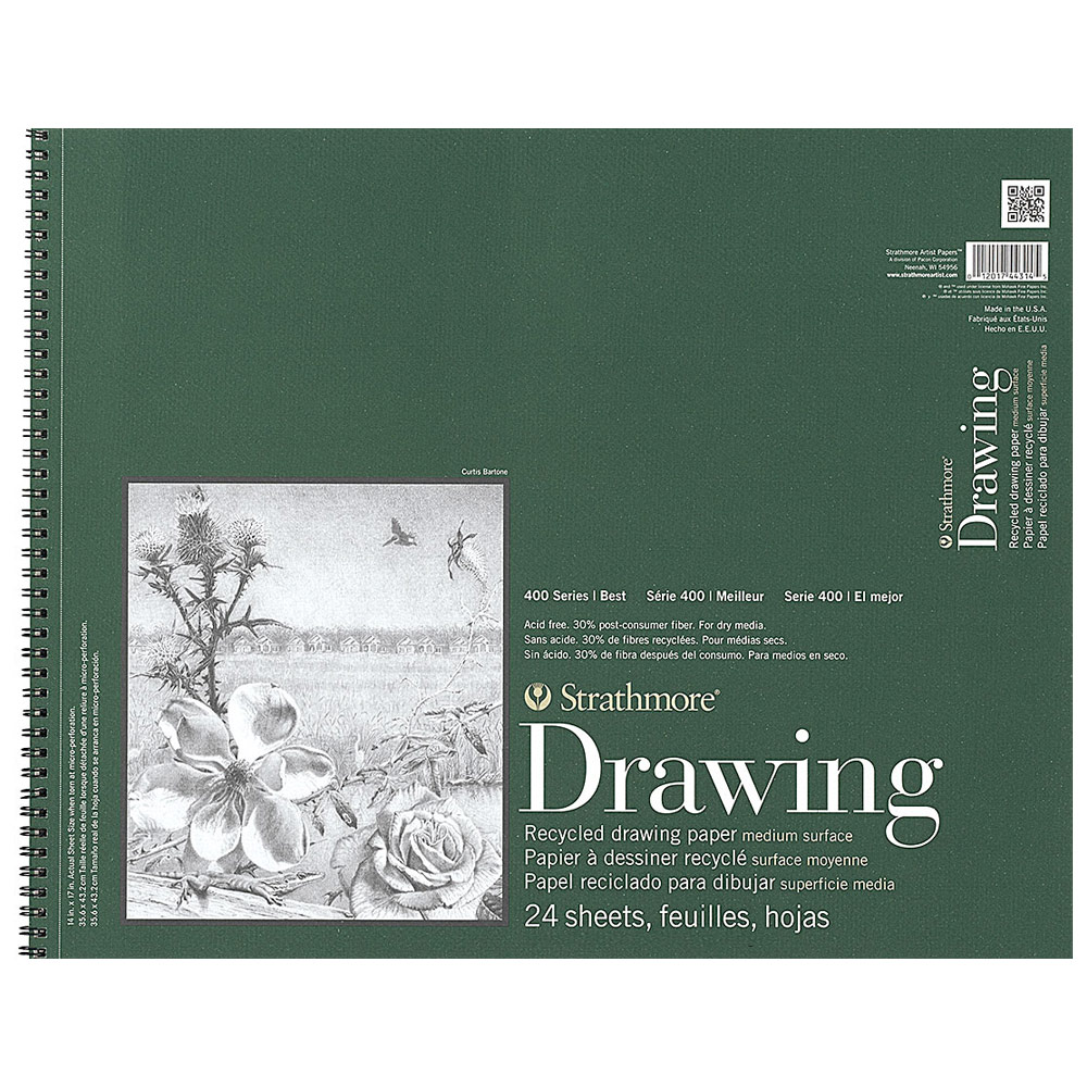 Strathmore 400 Series Recycled Drawing Spiral Pad 18"x24"