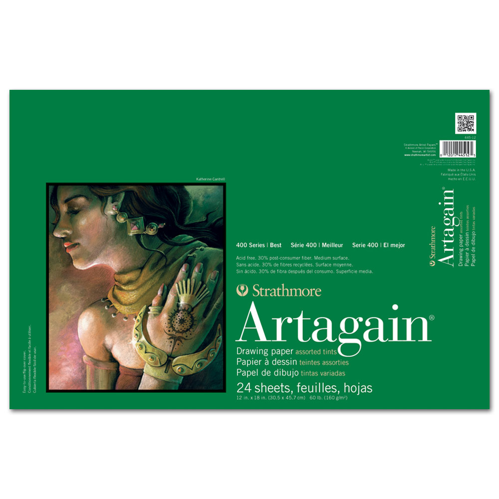 Strathmore 400 Series Artagain Drawing Paper Pad 12"x18" Assorted Tints