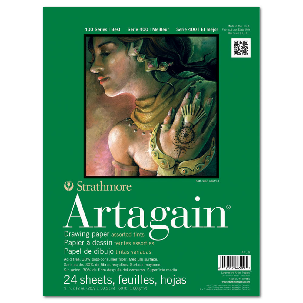Strathmore 400 Series Artagain Drawing Paper Pad 9"x12" Assorted Tints