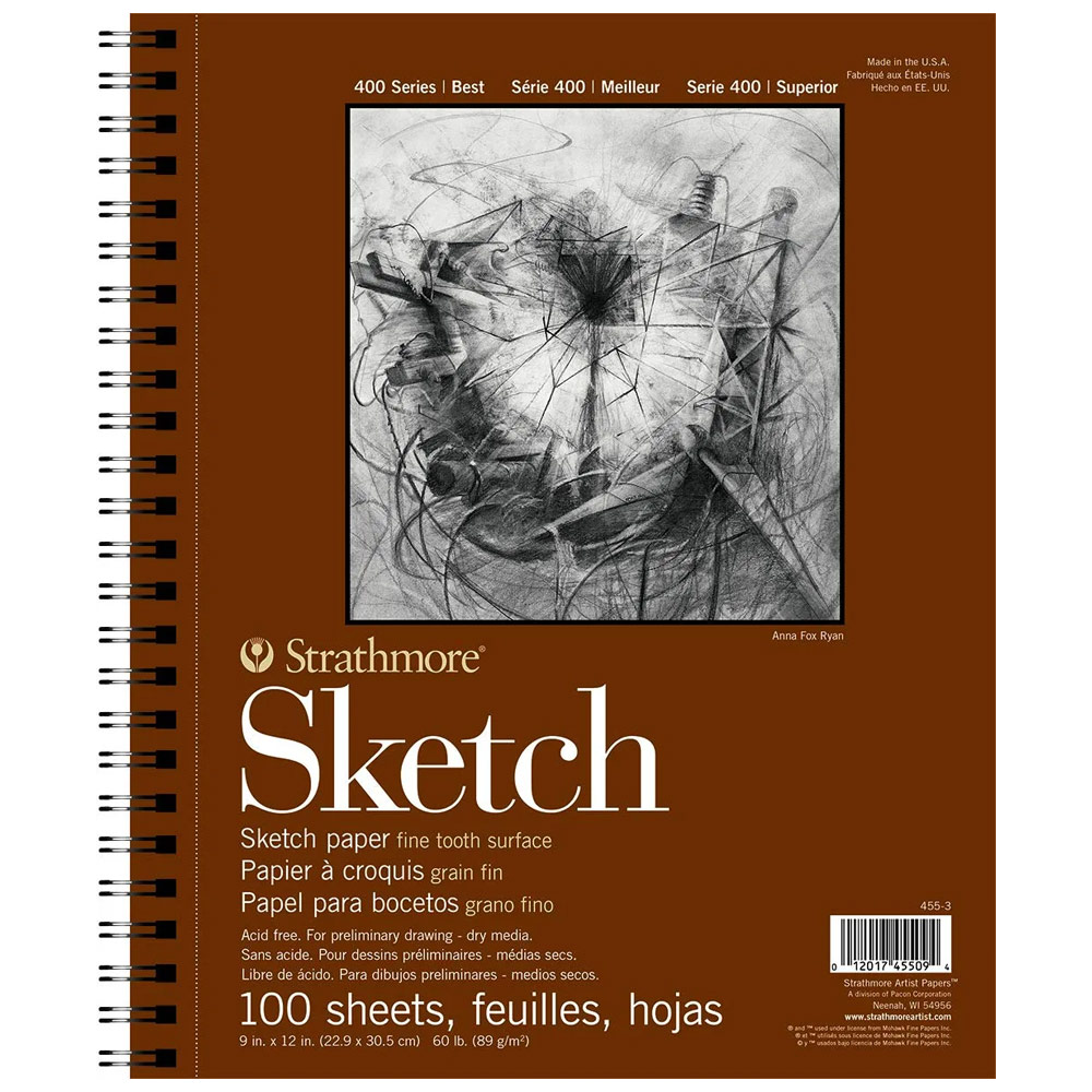 Strathmore 400 Series Sketch Pad 9 x 12 (100 Sheets Fine Tooth)