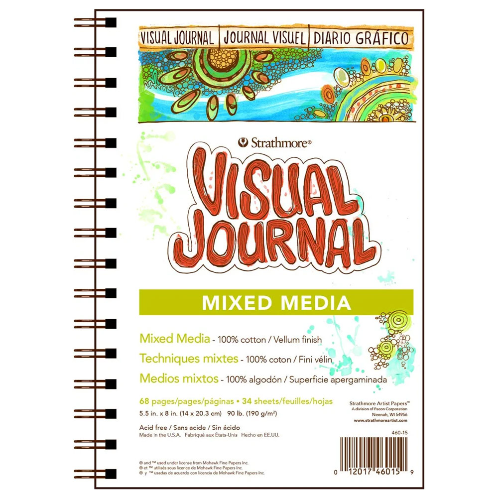 Strathmore Visual Journal Spiral Pad 5.5 x 8 Mixed Media