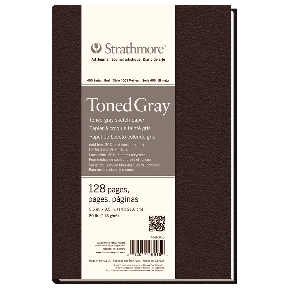 Strathmore 400 Series Toned Hardbound Art Journal 5.5"x8.5" Gray