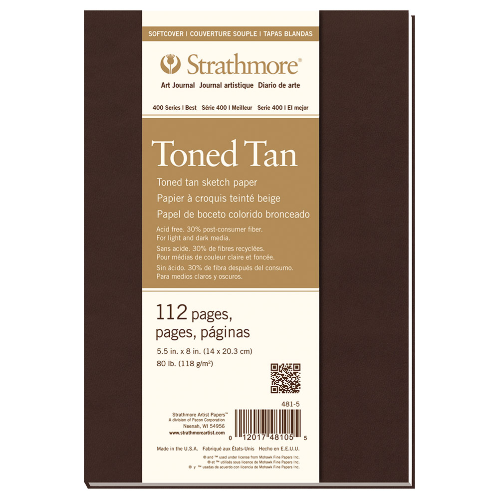 Strathmore 400 Series Toned Softcover Art Journal 5.5"x8" Tan
