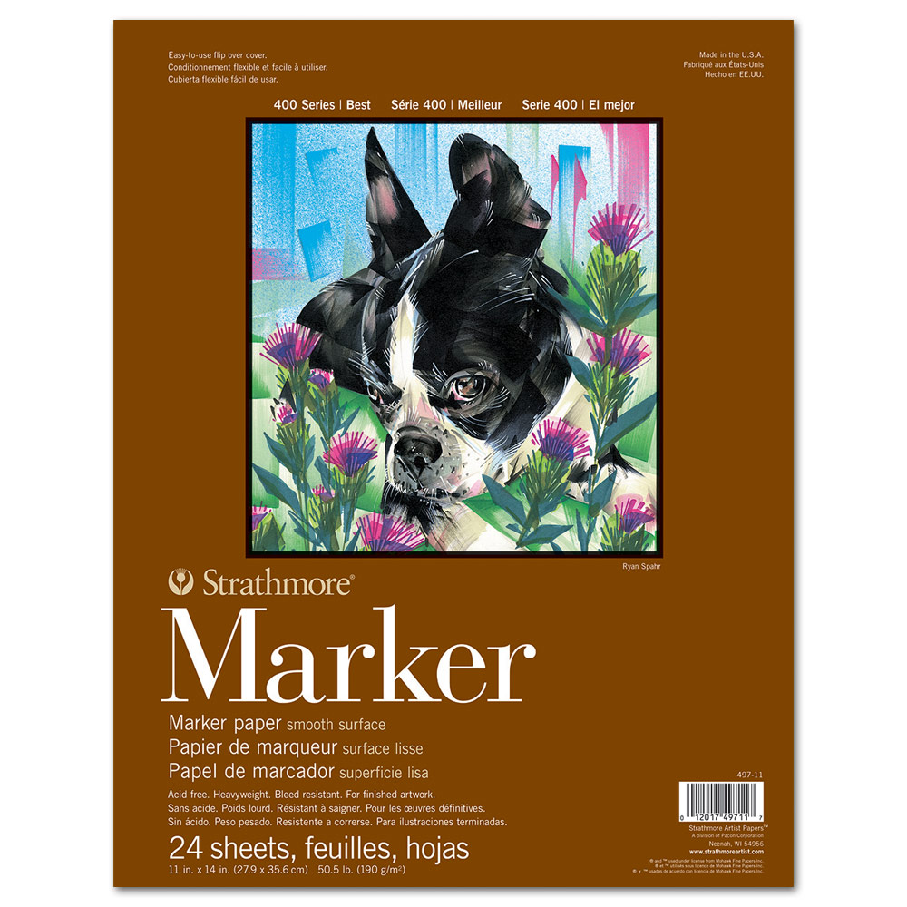 Strathmore 400 Series Marker Paper Pad 11"x14" Smooth