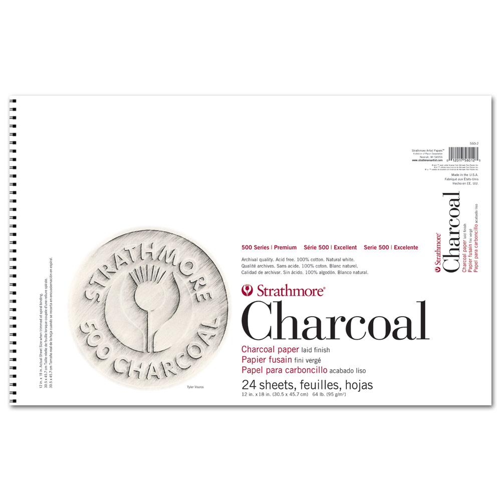Strathmore 500 Series Charcoal Pad, 18 x 24, 24 Sheets - The