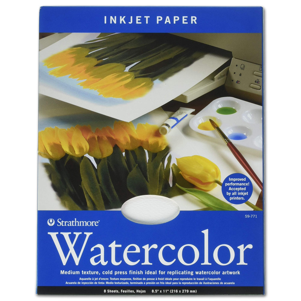 Strathmore Watercolor Inkjet Paper 8 Sheets 8.5"x11" Medium