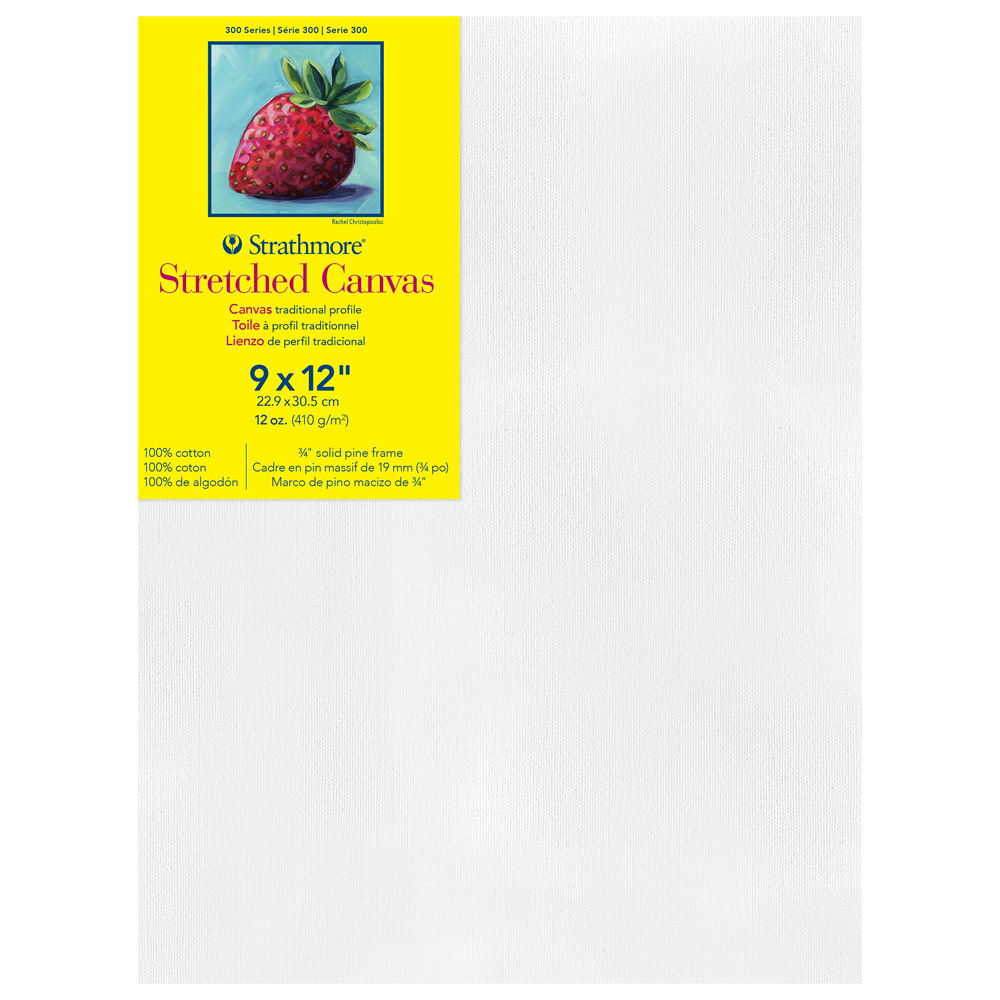 Strathmore 300 Series 12oz Cotton Canvas 3/4" Trad. 9"x12"