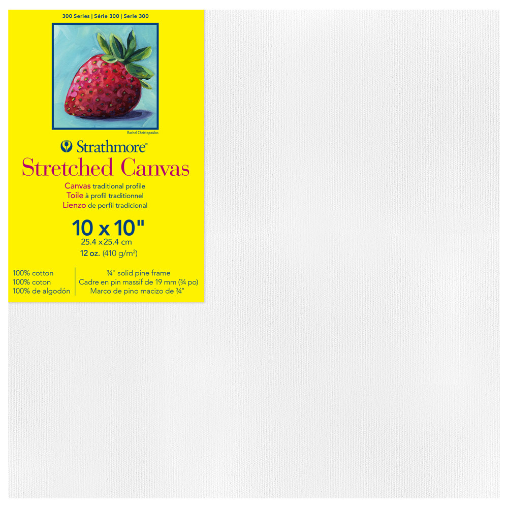 Strathmore 300 Series 12oz Cotton Canvas 3/4" Trad. 10"x10"
