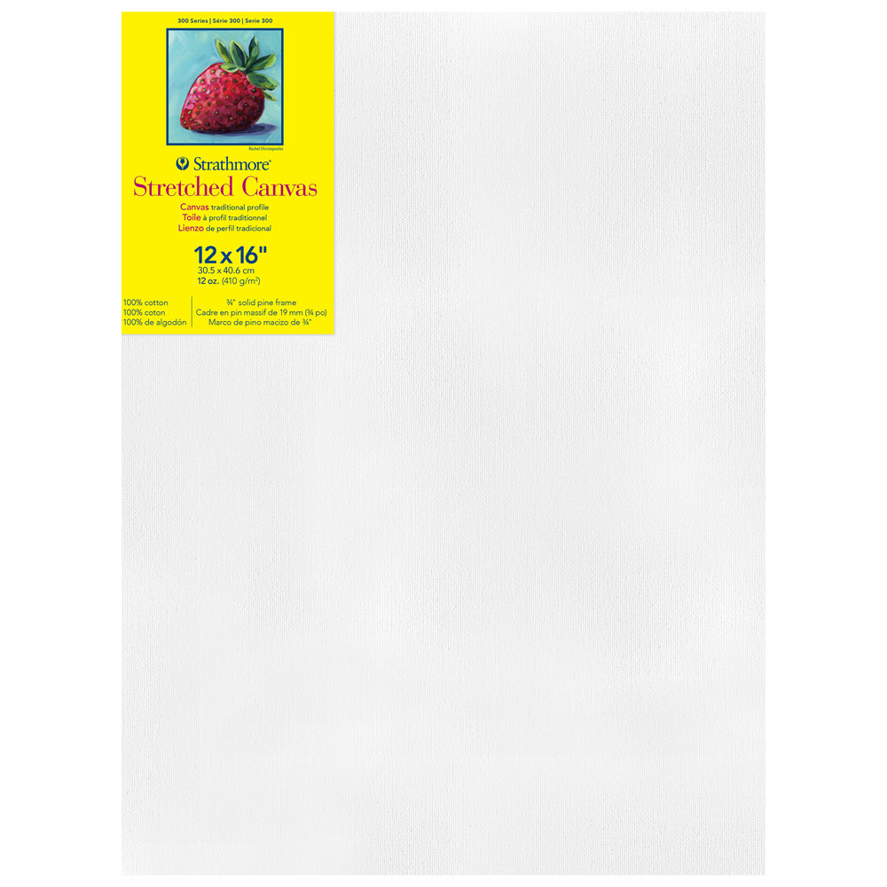 Strathmore 300 Series 12oz Cotton Canvas 3/4" Trad. 12"x16"