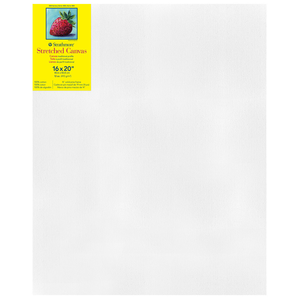 Strathmore 300 Series 12oz Cotton Canvas 3/4" Trad. 16"x20"