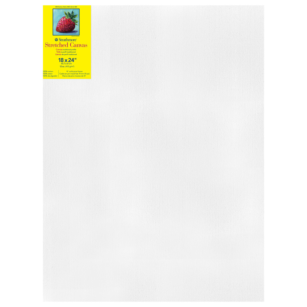 Strathmore 300 Series 12oz Cotton Canvas 3/4" Trad. 18"x24"
