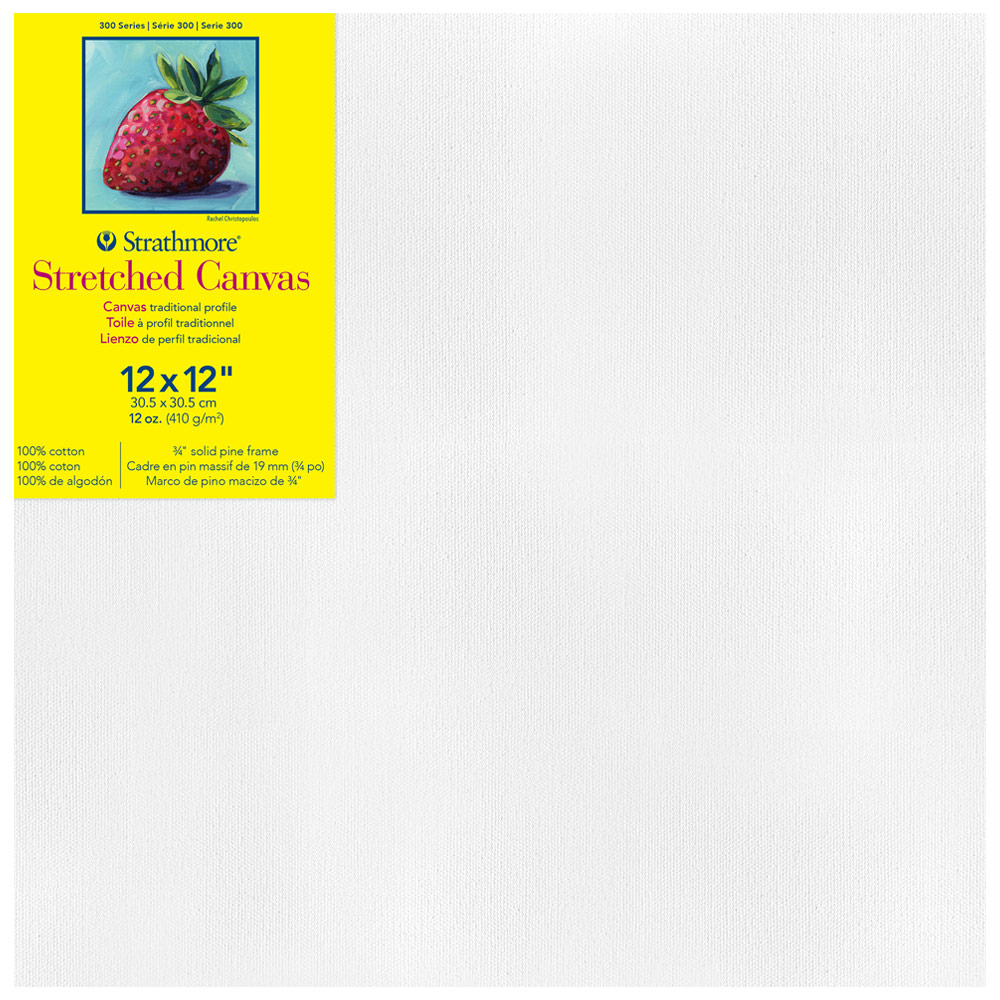 Strathmore 300 Series 12oz Cotton Canvas 3/4" Trad. 12"x12"