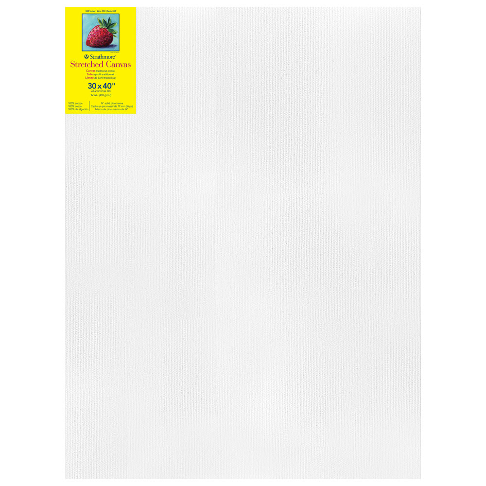 Strathmore 300 Series 12oz Cotton Canvas 3/4" Trad. 30"x40"