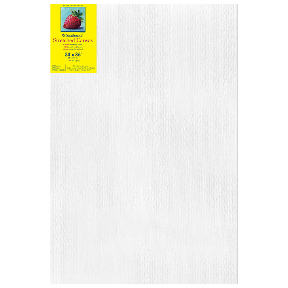 Strathmore 300 Series 12oz Cotton Canvas 3/4" Trad. 24"x36"