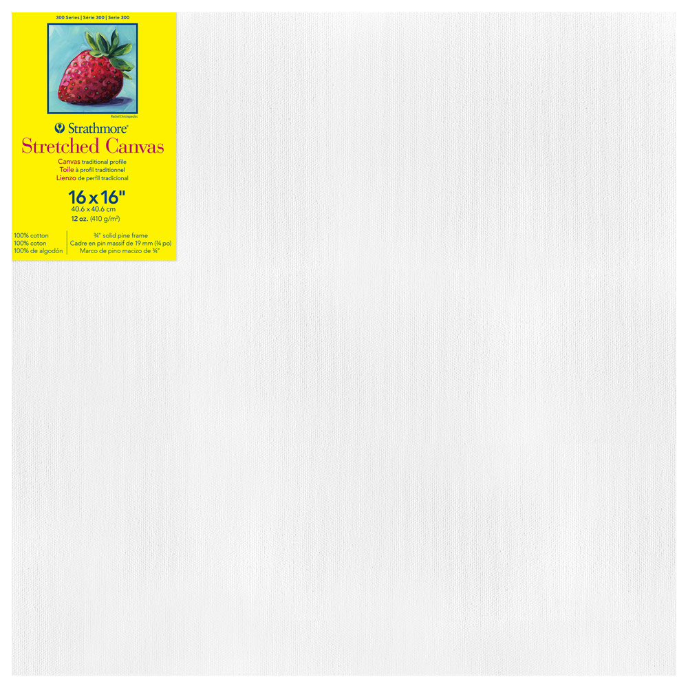 Strathmore 300 Series 12oz Cotton Canvas 3/4" Trad. 16"x16"