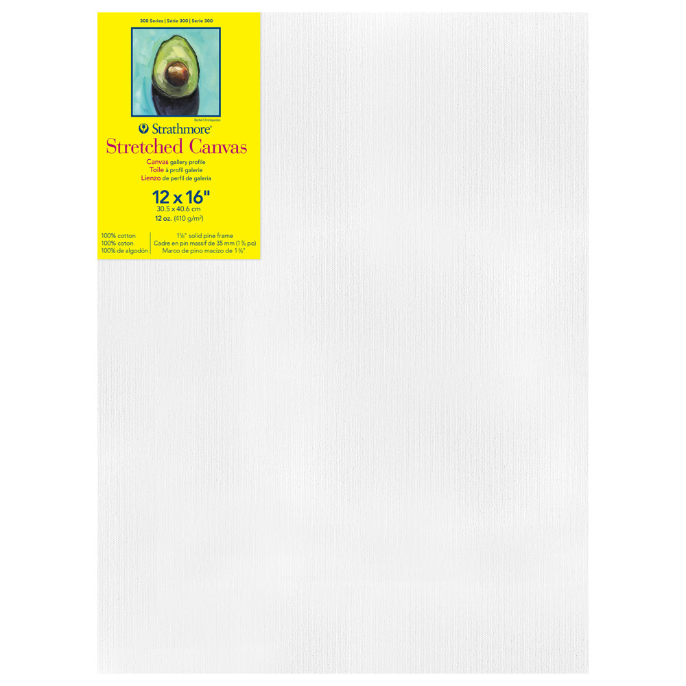 Strathmore 300 Series 12oz Cotton Canvas 1-3/8" Gallery 12"x16"